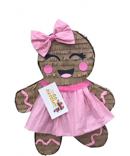 APINATA4U Gingerbread Girl Pinata in Pink Dress for Christmas Theme Party $66.07 - Piñatas