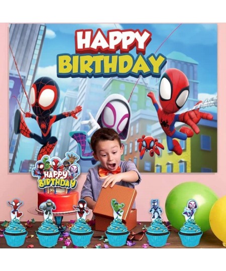 25Pcs Spidey and Friends Birthday Decorations Spidey Party Cake Cupcake Toppers for Spidey Amazing Friends Party Supplies $15...