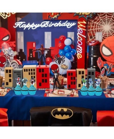 25Pcs Spidey and Friends Birthday Decorations Spidey Party Cake Cupcake Toppers for Spidey Amazing Friends Party Supplies $15...