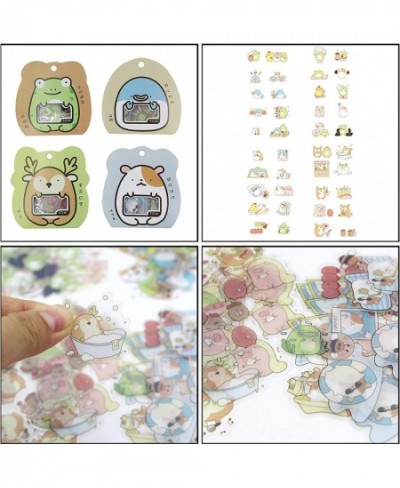 4 Pack 200 Pieces Super Cute Cartoon Bear Frog Animals Transparent PVC Stickers for Diary Calendar Albums Decoration Scrapboo...