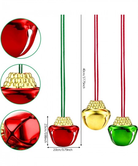 48 Pieces Christmas Bell Necklaces Large Gold Bell Necklaces for Craft Holiday Party Supplies (Gold Green Red) $21.10 - Kids'...