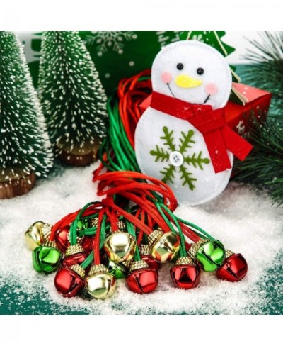 48 Pieces Christmas Bell Necklaces Large Gold Bell Necklaces for Craft Holiday Party Supplies (Gold Green Red) $21.10 - Kids'...