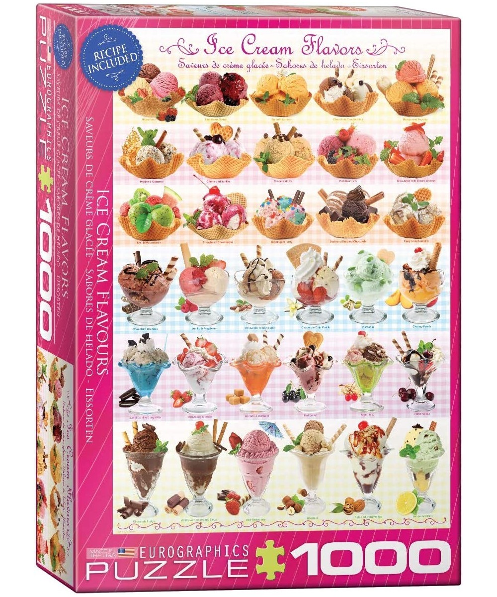 Ice Cream Flavours Puzzle (1000-Piece) 1000 Piece Puzzle $33.33 - Jigsaw Puzzles