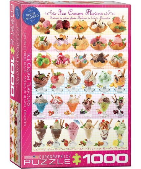 Ice Cream Flavours Puzzle (1000-Piece) 1000 Piece Puzzle $33.33 - Jigsaw Puzzles