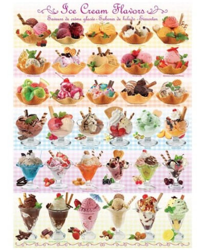 Ice Cream Flavours Puzzle (1000-Piece) 1000 Piece Puzzle $33.33 - Jigsaw Puzzles