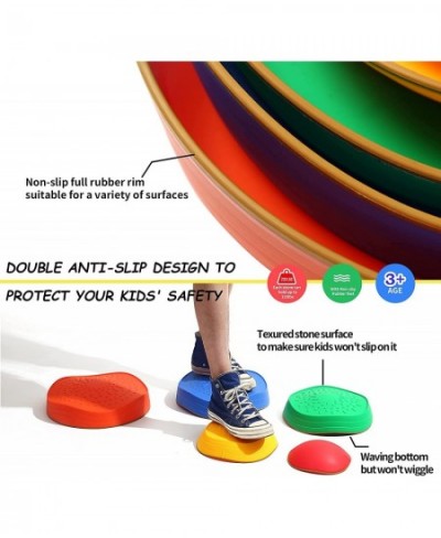 Stepping Stones for Kids 5pcs Non-Slip Plastic Balance River Stones for Promoting Children's Coordination Skills Obstacle Cou...