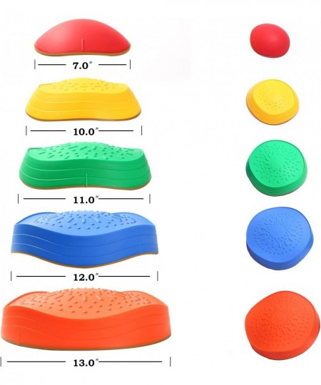 Stepping Stones for Kids 5pcs Non-Slip Plastic Balance River Stones for Promoting Children's Coordination Skills Obstacle Cou...