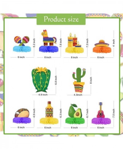 10 Pieces Fiesta Honeycomb Table Centerpiece fiesta party decorations mexican themed party decorations fiesta party supplies ...