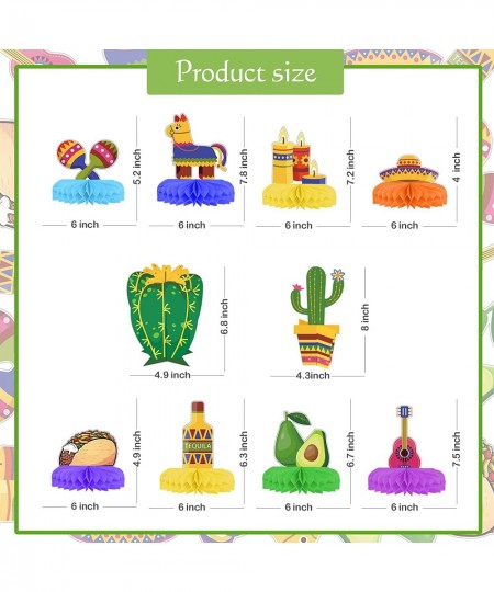 10 Pieces Fiesta Honeycomb Table Centerpiece fiesta party decorations mexican themed party decorations fiesta party supplies ...