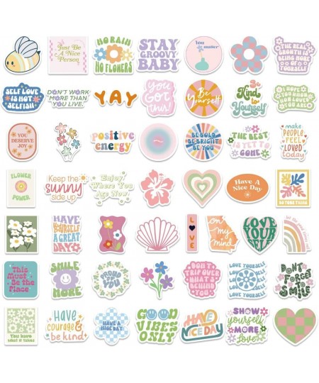 100pcs Pink Cute Stickers Danish Pastel Waterproof Sticker Positive Quote Sticker for laptops Guitars Suitcases Skateboards $...