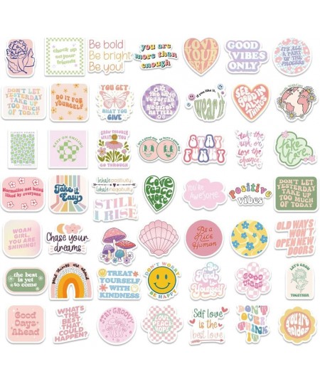 100pcs Pink Cute Stickers Danish Pastel Waterproof Sticker Positive Quote Sticker for laptops Guitars Suitcases Skateboards $...