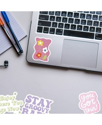 100pcs Pink Cute Stickers Danish Pastel Waterproof Sticker Positive Quote Sticker for laptops Guitars Suitcases Skateboards $...