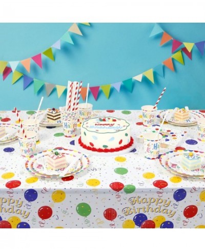 162PCS Happy Birthday Disposable Party Favors with Birthday Plates Cups Napkins Tablecloth Straws Birthday Party Supplies for...