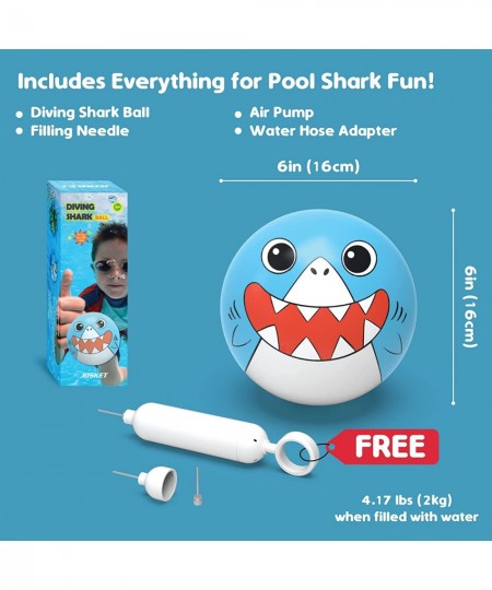 Pool Toys Shark Ball 6-inch - Best Pool Toys Fills with Air Water - Underwater Ball - Fun Swimming Pool Games Toy - Cute Toys...