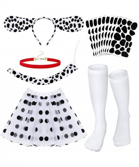 15 Pcs Dalmatian Costume Set Dog Ears Headband Tutu Adhesive Stickers Accessories for Kids Halloween Costume Cosplay $33.35 -...