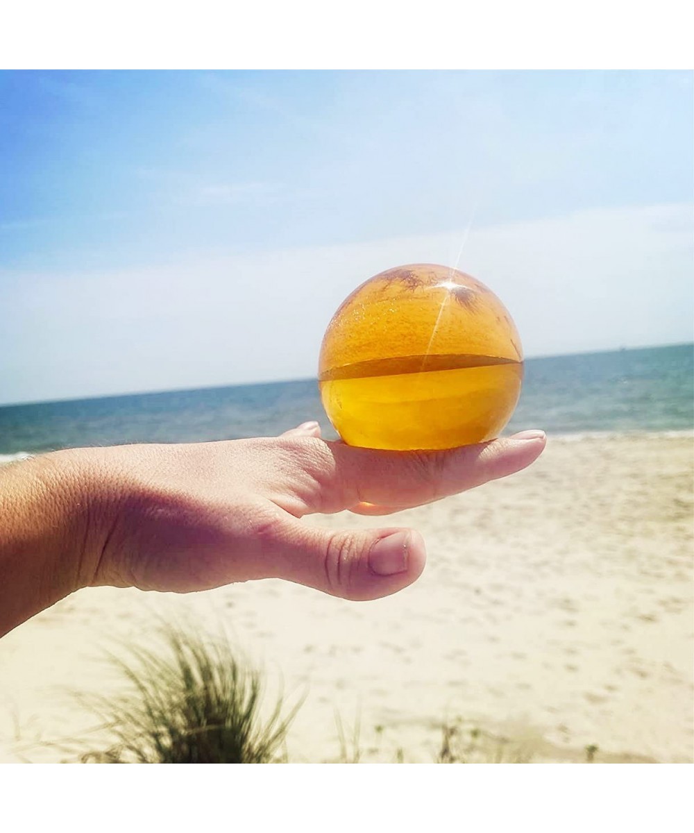 76mm Golden/Honey Color Acrylic Contact Juggling Ball - Approx. 3 inch $31.49 - Juggling Sets