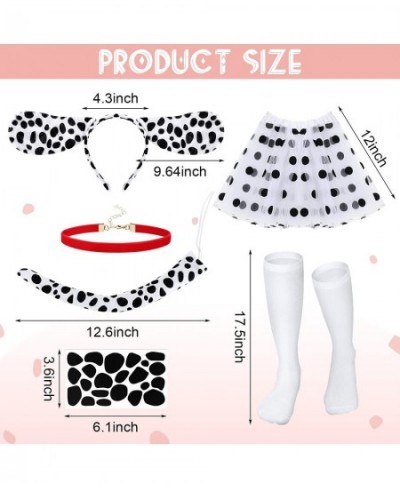 15 Pcs Dalmatian Costume Set Dog Ears Headband Tutu Adhesive Stickers Accessories for Kids Halloween Costume Cosplay $33.35 -...