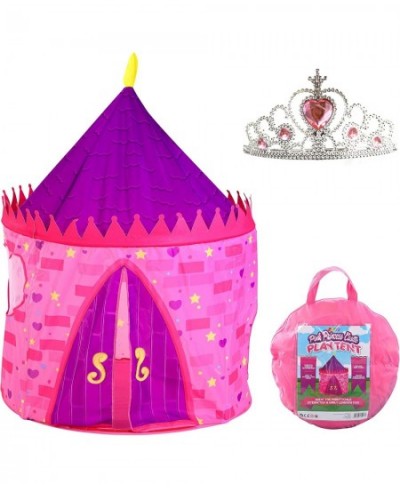 Girls Princess Pink Castle Play Tent with Princess Crown Pop Up Play Tent Kids Indoor Outdoor Playhouse Tent Set $28.54 - Kid...