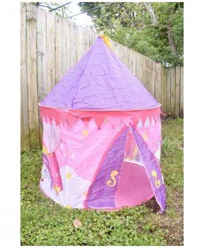 Girls Princess Pink Castle Play Tent with Princess Crown Pop Up Play Tent Kids Indoor Outdoor Playhouse Tent Set $28.54 - Kid...