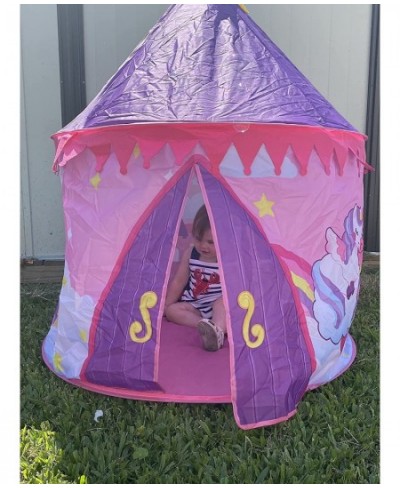 Girls Princess Pink Castle Play Tent with Princess Crown Pop Up Play Tent Kids Indoor Outdoor Playhouse Tent Set $28.54 - Kid...