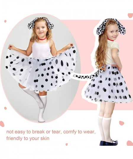 15 Pcs Dalmatian Costume Set Dog Ears Headband Tutu Adhesive Stickers Accessories for Kids Halloween Costume Cosplay $33.35 -...