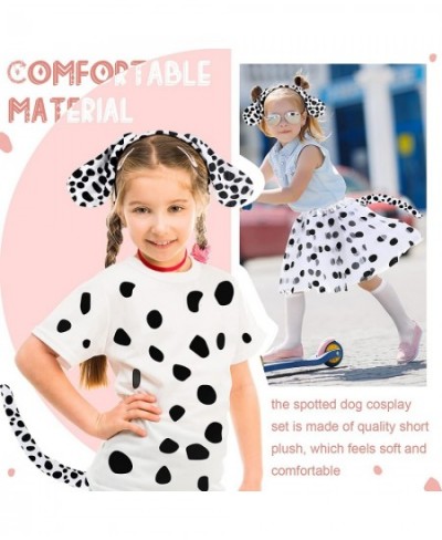 15 Pcs Dalmatian Costume Set Dog Ears Headband Tutu Adhesive Stickers Accessories for Kids Halloween Costume Cosplay $33.35 -...