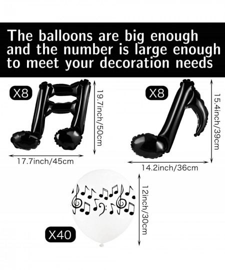 56 Pieces Music Note Balloons Music Themed Party Decorations Include 40 Music Notes Latex Balloon 16 Black Music Note Foil Ba...