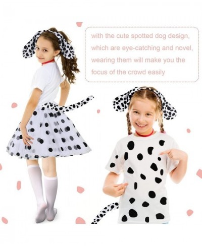 15 Pcs Dalmatian Costume Set Dog Ears Headband Tutu Adhesive Stickers Accessories for Kids Halloween Costume Cosplay $33.35 -...