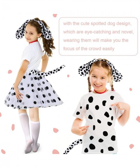 15 Pcs Dalmatian Costume Set Dog Ears Headband Tutu Adhesive Stickers Accessories for Kids Halloween Costume Cosplay $33.35 -...