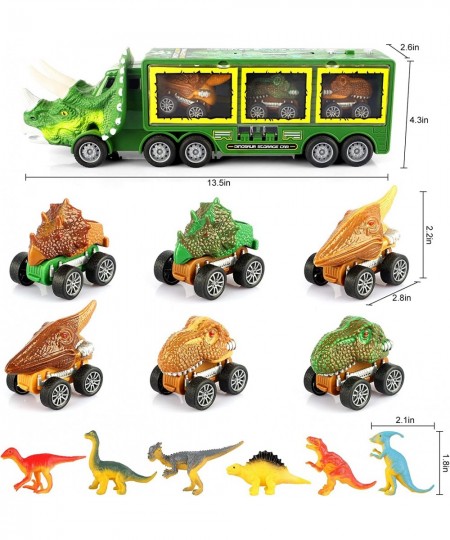 21 Pack Dinosaur Toys for Kids 3-7 Dinosaur Truck with Oversized Dinosaur Map Flashing Lights Music and Roaring Sound Kids To...