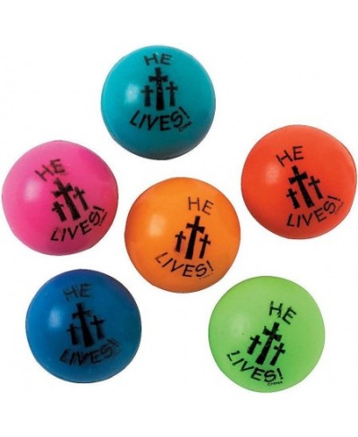 He Lives Bouncing Balls (4dz) for Easter - Toys - Balls - Bouncing Balls - Easter - 48 Pieces $28.07 - Toy Sports Products