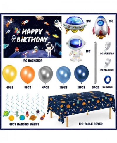 Outer Space Birthday Decorations Space Themed Party Supplies Include Solar System Balloon Arch Kit Inflatable Rocket Astronau...