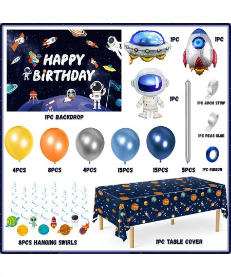 Outer Space Birthday Decorations Space Themed Party Supplies Include Solar System Balloon Arch Kit Inflatable Rocket Astronau...