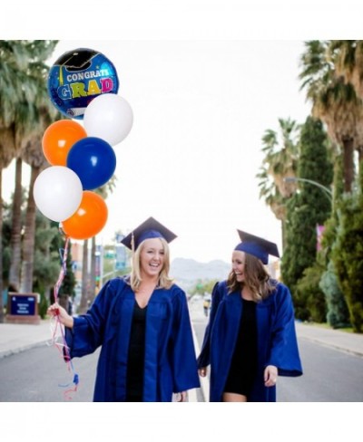 2022 Graduation Decorations Orange and Blue Class of 2022 Balloon Banner Congrats Grad Balloons Kit Fringe Curtain Congratula...