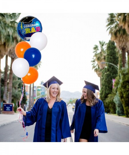 2022 Graduation Decorations Orange and Blue Class of 2022 Balloon Banner Congrats Grad Balloons Kit Fringe Curtain Congratula...