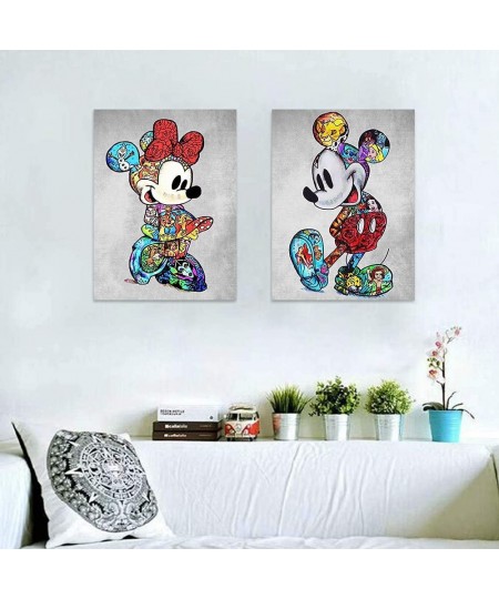 DIY 5D Diamond Painting Kit Mickey Mouse Full Diamond Crystal Rhinestone Embroidery Cross Stitch Art Craft Canvas Suitable fo...