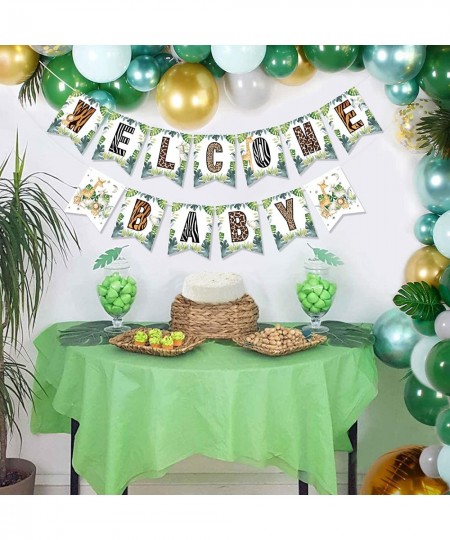 Safari Welcome Baby Banner Jungle Safari Baby Shower Sign Wild Animal Baby Shower Bunting Decor $17.91 - Kids' Party Decorations