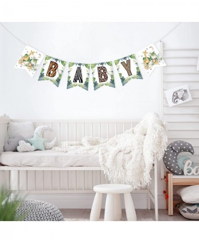 Safari Welcome Baby Banner Jungle Safari Baby Shower Sign Wild Animal Baby Shower Bunting Decor $17.91 - Kids' Party Decorations