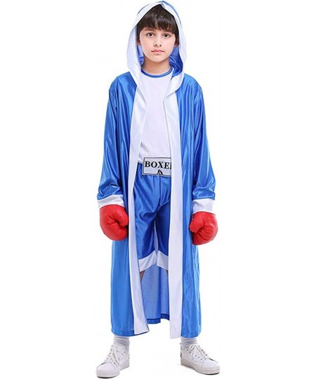 Children Boxing Costume Boxer Cosplay Halloween Party Dress Decoration Role Playing Uniform Carnival Boxing Robe for Kids (S(...