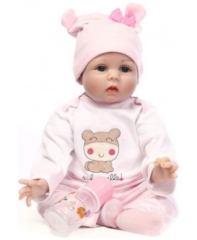 Weighted Body Reborn Baby Dolls Girl Vinyl Silicone Handmade Real Life 22 Inch Newborn Baby Doll $93.51 - Dolls