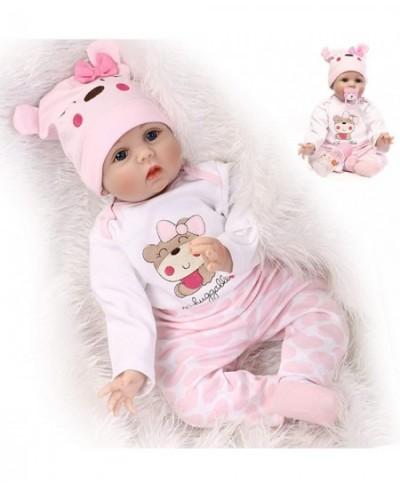 Weighted Body Reborn Baby Dolls Girl Vinyl Silicone Handmade Real Life 22 Inch Newborn Baby Doll $93.51 - Dolls