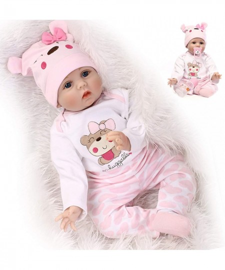 Weighted Body Reborn Baby Dolls Girl Vinyl Silicone Handmade Real Life 22 Inch Newborn Baby Doll $93.51 - Dolls