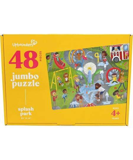 Little Likes Kids - Splash Park Jumbo Puzzle 48 Pieces Beginner Jigsaw Floor Puzzle with Multicultural Family Children Presch...