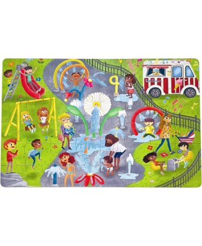 Little Likes Kids - Splash Park Jumbo Puzzle 48 Pieces Beginner Jigsaw Floor Puzzle with Multicultural Family Children Presch...