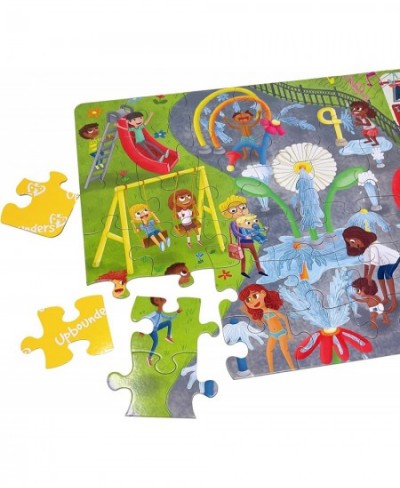 Little Likes Kids - Splash Park Jumbo Puzzle 48 Pieces Beginner Jigsaw Floor Puzzle with Multicultural Family Children Presch...