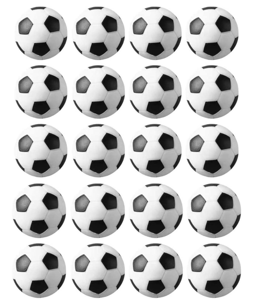 20 x Plastic Soccer Table Balls Table top Football Accessories 32mm for Kids & Adults Birthday Party Favours Party Bag filler...