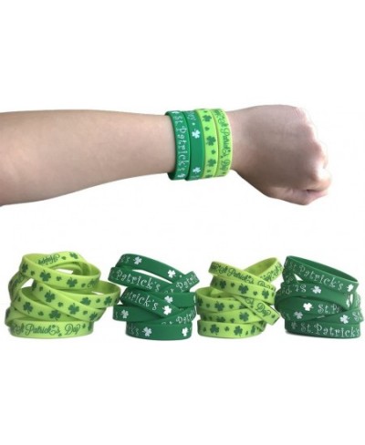 St. Patrick's Day Shamrock Bracelets Rubber Wristbands Party Favors Supplies Gifts 36Pieces $21.13 - Kids' Dress-Up Accessories