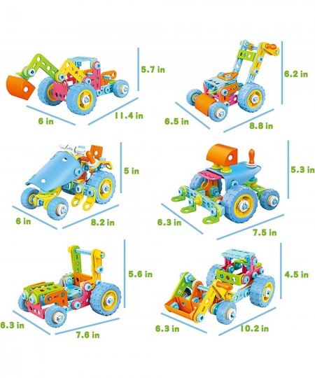 STEM Toys Building Blocks for Kids 118PCS DIY 6 in 1 Educational Learning Toys Costruction Building Set Engineering Kit Creat...