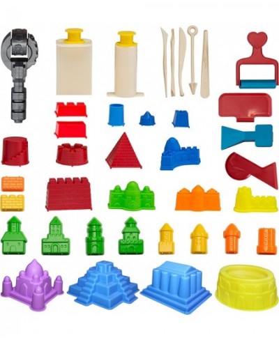 Advanced Building Sand Molds and Tools Kit - Works with All Other Play Sand Brands - 37 Pieces Includes: Castle Bricks and Wa...