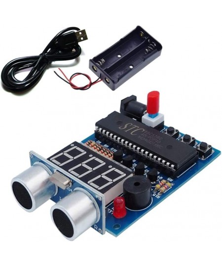 Ultrasonic Ranging Alarm Learn to Solder Electronics Kit for Soldering Practicing DIY Kit with HC-SR04 Ultrasonic Sensor Modu...